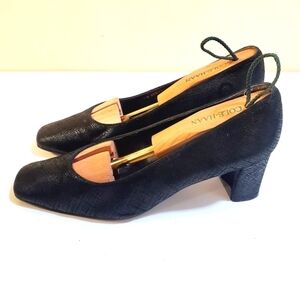 Stuart Weitzman black block heels shoes size 9